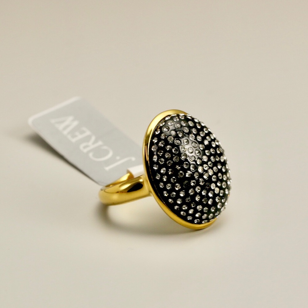 J.Crew Eileen Sparkly Cocktail Ring Sz 7